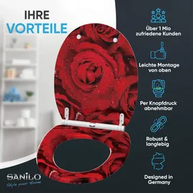 Sanilo WC-Sitz Rosen rot