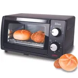 Zilan Minibackofen | 9 Liter | Kleiner Backofen Mini Oven | 800 W | 100-230°C - Schwarz