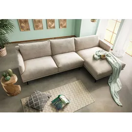 Massivmoebel24 Ecksofa 285x161x81 Silikon-Feder Mix beige TRIENT