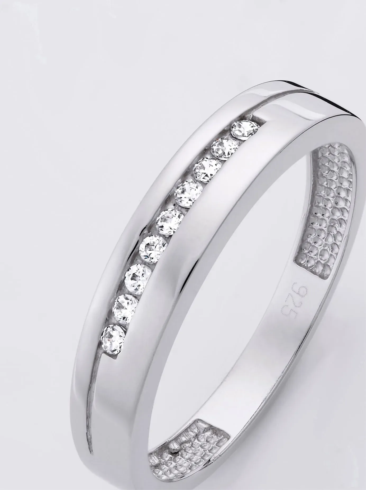Fingerring LADY Gr. 18, silber (silber 925), Fingerringe, Damen, 18, Silber 925 (Sterlingsilber), Fingerring