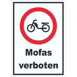 Schild Verbot Mofas A6 (105x148mm)