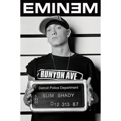 Close Up Eminem Poster Verbrecherkartei, Detroit Police Dept., 91,5 x 61 cm