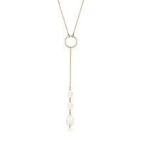 Elli Perlenkette »Y-Kette Baroque Perle Klassisch Zeitlos 925 Silber«, 96848430-45 Gold ohne Stein