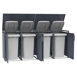 FM-SOLAR Mülltonnenbox 265 x 80 x 116 cm anthrazit