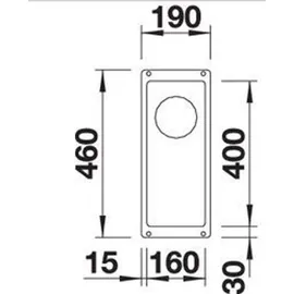 Blanco Subline 160-U felsgrau + Handbetätigung + InFino