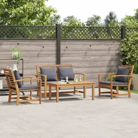 vidaXL Garten-Lounge-Set 4-tlg. braun