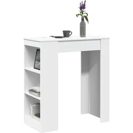 vidaXL Bartisch mit Regal 95 x 47 x 103,5 cm Weiß