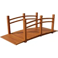 Relaxdays Garten Brücke 55 x 150 x 67 cm Orange