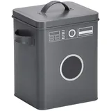 Zeller Present Waschpulver-Box Metall Anthrazit 6 l