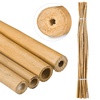 Bambusstäbe 150cm, aus natürlichem Bambus, 25 Stück, Bambusstangen als Rankhilfe oder Deko, zum Basteln, natur