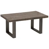 Riess-Ambiente Couchtisch IRON CRAFT 100cm Mangoholz grau Industrial Design massiv Eisen Kufengestell