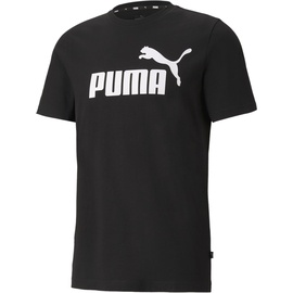 Puma Herren ESS Logo Tee T shirt, Puma Black, XL