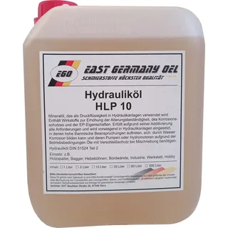 Hydrauliköl HLP 10 (Kanister 5 Liter Inhalt)