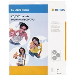 Herma CD/DVD-Hüllen 5 Hüllen 7685