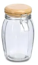 Zeller Vorratsglas mit Bügelverschluss 19594 , Maße (Ø x H): 122 x 191 mm, 1200 ml