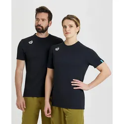 Team T-Shirt Unisex Einfarbig - Black - XS