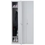 MCW Schließfachschrank Metall 3 Fächer grau