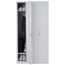MCW Schließfachschrank Metall 3 Fächer grau