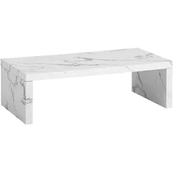 KADIMA DESIGN Couchtisch 110x55x35 cm Weiß Sofatisch in Marmor-Optik Zeitlos, Design Wohnzimmertisch Rechteckig, Loungetisch Schlicht, Kaffeetisch