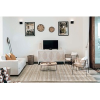 HAMID - Woll- und Jute-Teppich Olivia, Handgewebter Woll-Jute-Teppich für Wohnzimmer, Schlafzimmer, Naturweiß, (60 x 110 cm)
