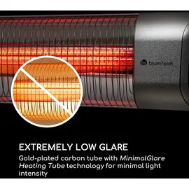 Blumfeldt Dark Wave Stand Infrarot-Heizstrahler silber