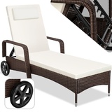 TecTake Rattan Sonnenliege Cassis
