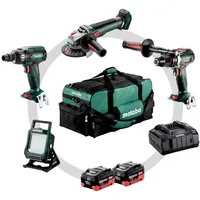 Metabo Combo Set 4.3.2 18 V Maschinen-Set in Tasche - Schwarz/Grün/Rot