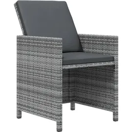 vidaXL Garten-Essgruppe 17-tlg. Grau