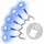 Nipach LED-Lichterkette 2 m Blau