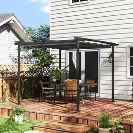 Outsunny Pergola 3 x 2,27 m Dunkelgrau