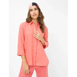 Kurzarmbluse BRAX "Style VICKI", Damen, Gr. 34, rot, 100% Leinen, Blusen
