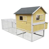 dehner lieblinge Dehner Hühnerstall Miami, gelb, ca. B337/H158,5/T145,8 cm, Gelb, Weiß
