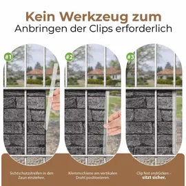 BooGardi Sichtschutzstreifen 120 x 19 cm Schwarz PVC 120 St.