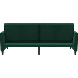 dorel home 3-Sitzer DOREL HOME "Presley", grün (dunkelgrün), B:203cm H:83cm T:83cm, Veloursstoff 100% Polyester, Sofas, Sofa mit Bett-Funktion und verstellbarer Rückenlehne
