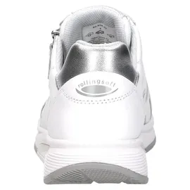 Gabor Rollingsoft Damen Sneaker Low Weiß/Silber 40