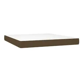 vidaXL Boxspringbett mit Matratze & LED Dunkelbraun 160x200 cm Stoff