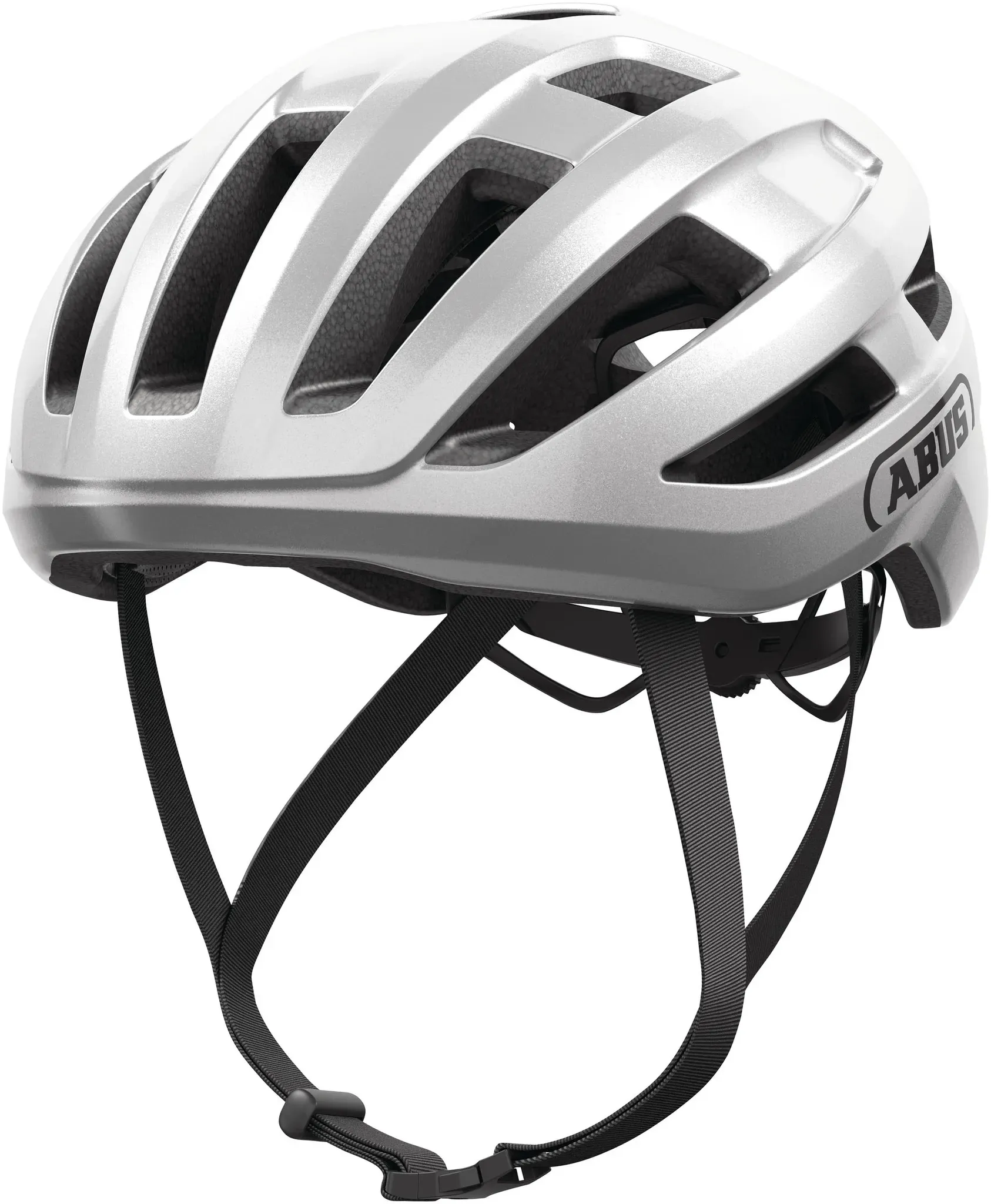 Fahrradhelm ABUS "POWERDOME" Helme Gr. L Kopfumfang: 57 cm - 61 cm, silberfarben (gleam silver) Fahrradhelme für Erwachsene