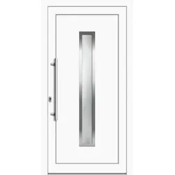 LAGER Kunststoff Haustür "LORE" 71 mm kurze Lieferzeit Weiß RAL 9016 beidseitig innen öffnend DIN links