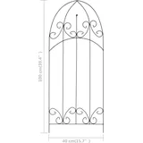 vidaXL Rankgitter 40 x 100 cm Schwarz