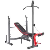 HMS Trainingsbank mit latzug ls7206 HMS SCHWARZ|ROT No Size
