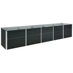 vidaXL Garten-Hochbeet Verzinkter Stahl 400x80x45 cm Anthrazit