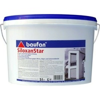 Baufan SiloxanStar 5 l Fassadenfarbe weiß Dispersionsfarbe mit Abperleffekt