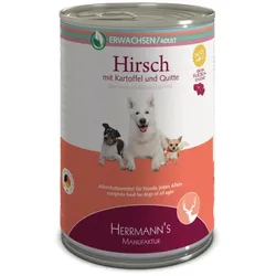 Herrmann's Selection Erwachsen 12x400g Dose Hundenassfutter Hirsch mit Kartoffel & Quitte