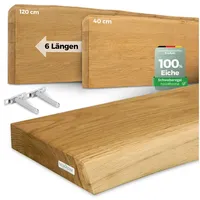 Holz4home® Wandregal 120 x 0 x 0 cm Eiche