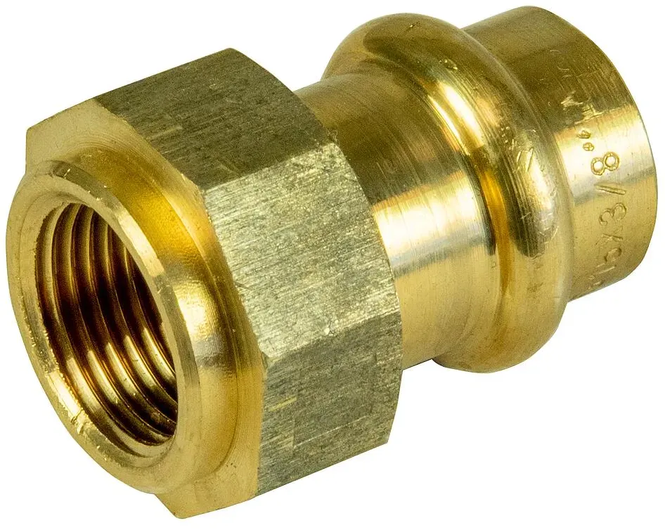 Rotguss Pressfitting, Übergangstück mit IG, DVGW, V Kontur (Ausführung: 42 - 1 1/2''IG)