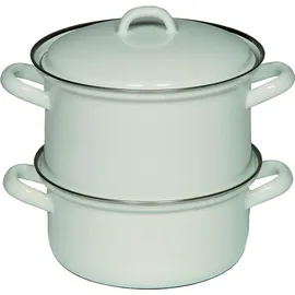 RIESS Kartoffelkocher mit Emaildeckel 18 cm weiß