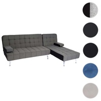 heute wohnen Schlafsofa HWC-K22, Couch Ecksofa Sofa, Liegefläche links/rechts Schlaffunktion 236cm Stoff/Textil dunkelgrau, schwarz