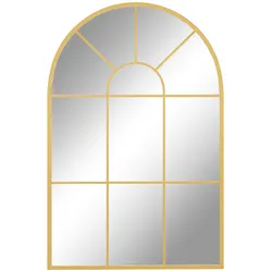 HOMCOM Wandspiegel Metall, Glas