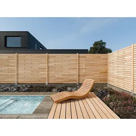 svewo Windschutz 180 x 180 cm hellbraun Edelstahl 2 St.