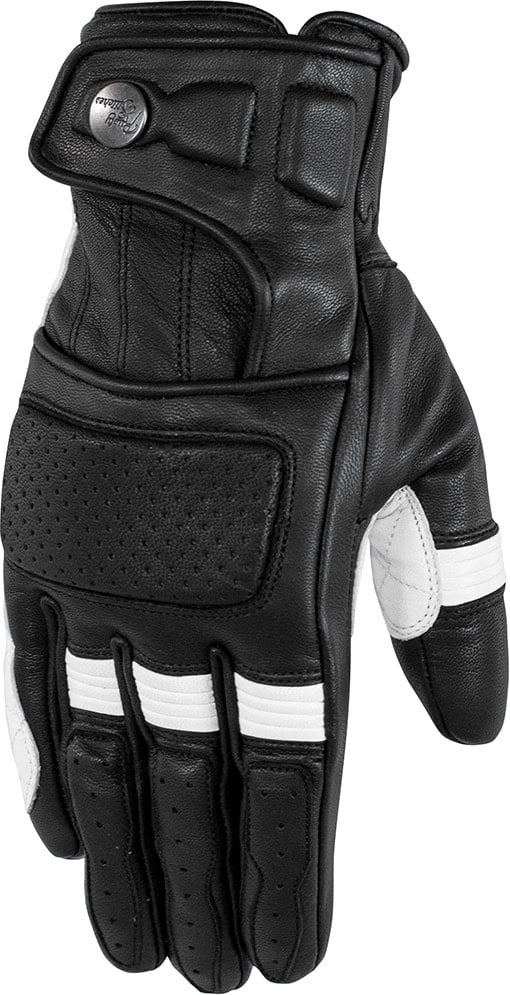 Rusty Stitches Calvin, gants - Noir/Blanc - XL